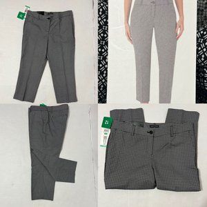 Hilary Radley Sz 12 Black /Off White Geometric Pattern Capris